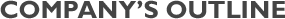 COMPANY’S OUTLINE